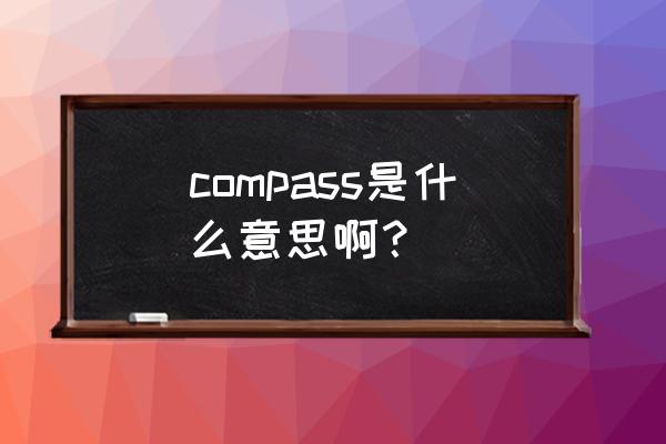 compass是什么意思啊 compass是什么意思啊？