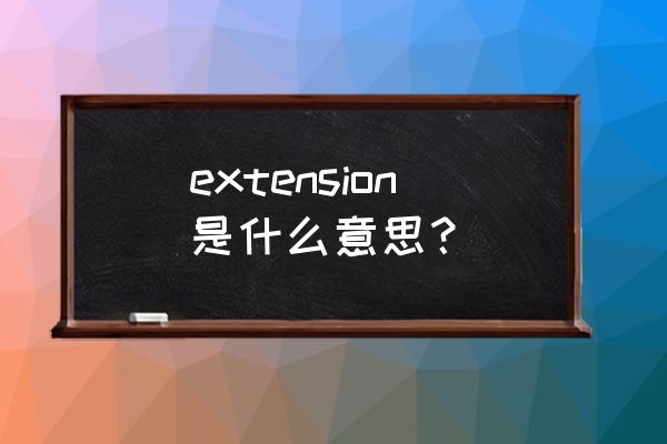 extension是什么意思中文 extension是什么意思？