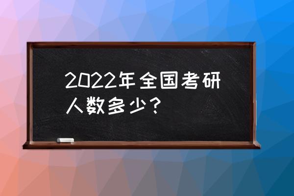 中国考研人数 2022年全国考研人数多少？